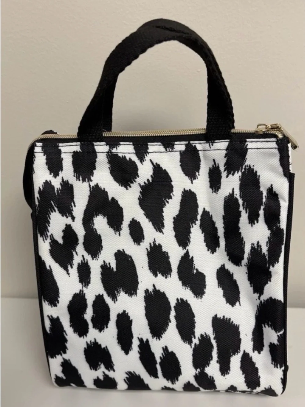 New kate spade New York Black & White Leopard Print Lunch Tote